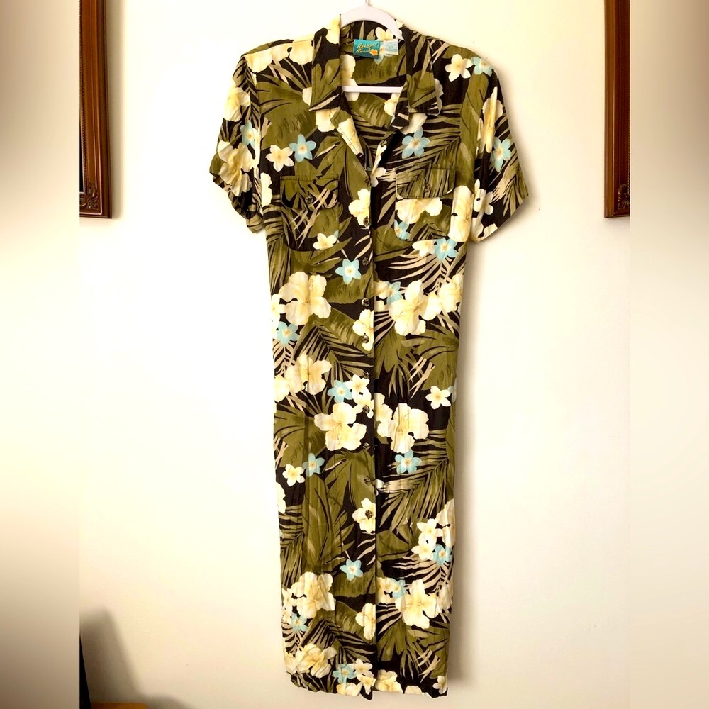 Bahama Beach tropical dress size XL button down